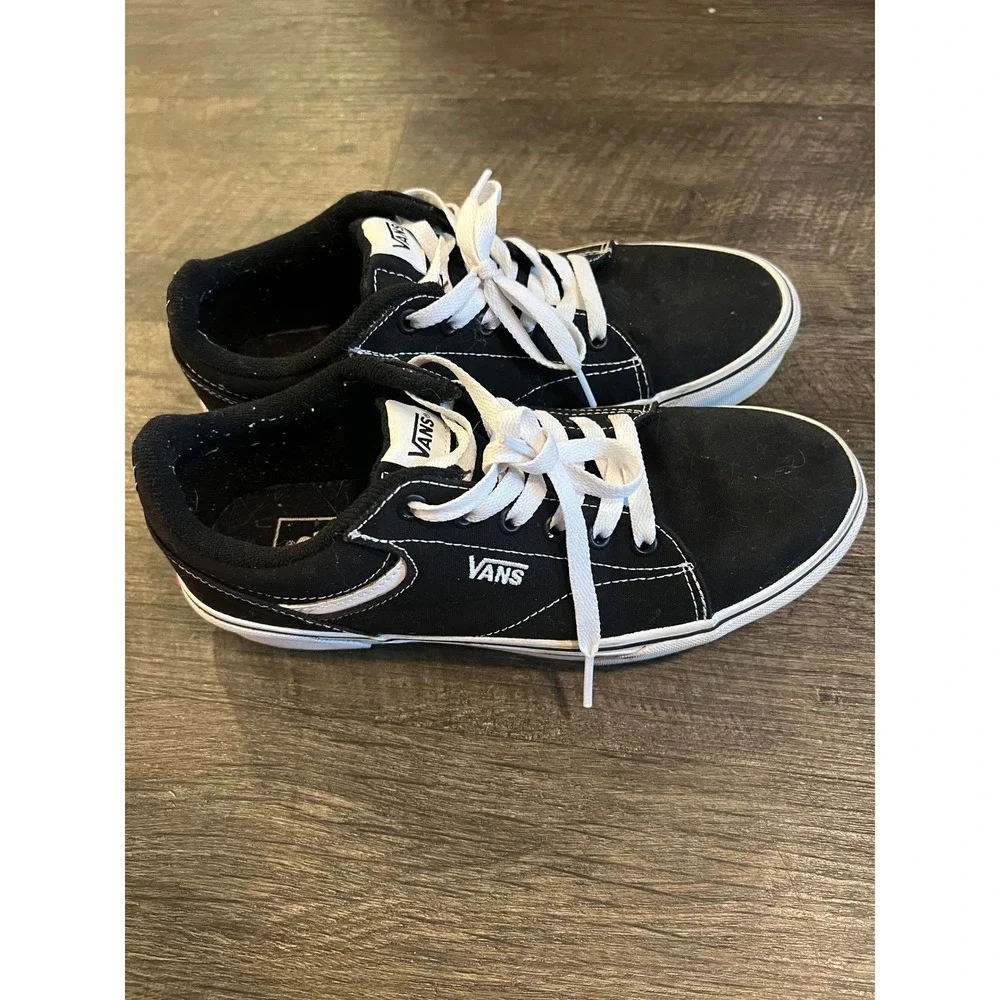 Vans Womens Sneakers Low Top Canvas Black Size 9.5